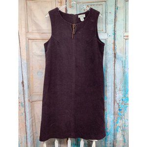 LL Bean Sheath Dress Brown 12-REG